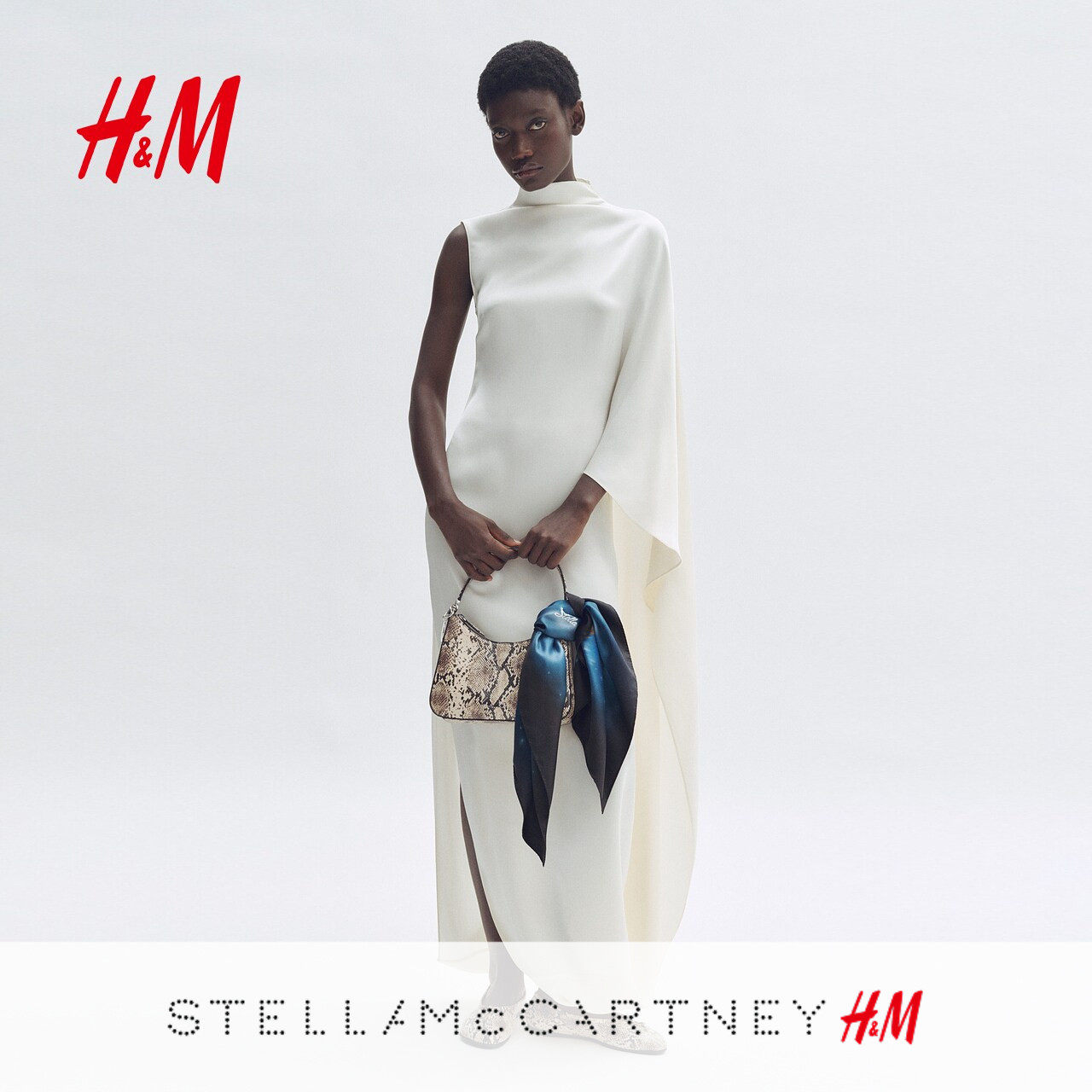 【Stella McCartney H&M】女士围巾舒适真丝方形