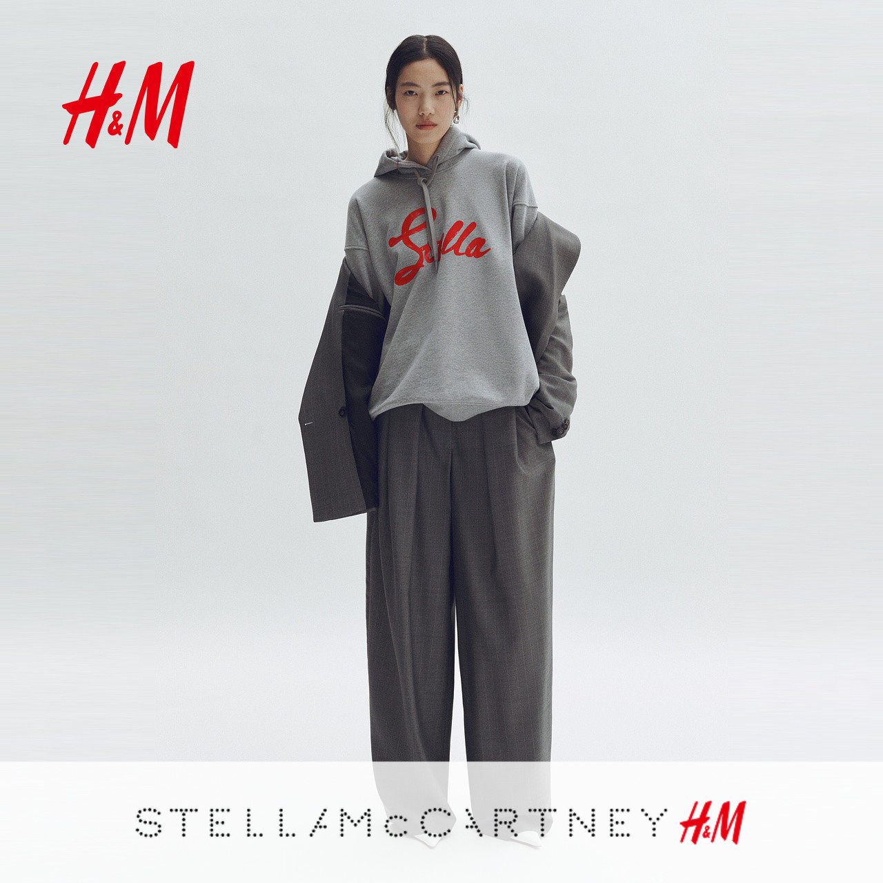 【Stella McCartney H&M】女装卫衣印花时尚宽松连帽衫1325294