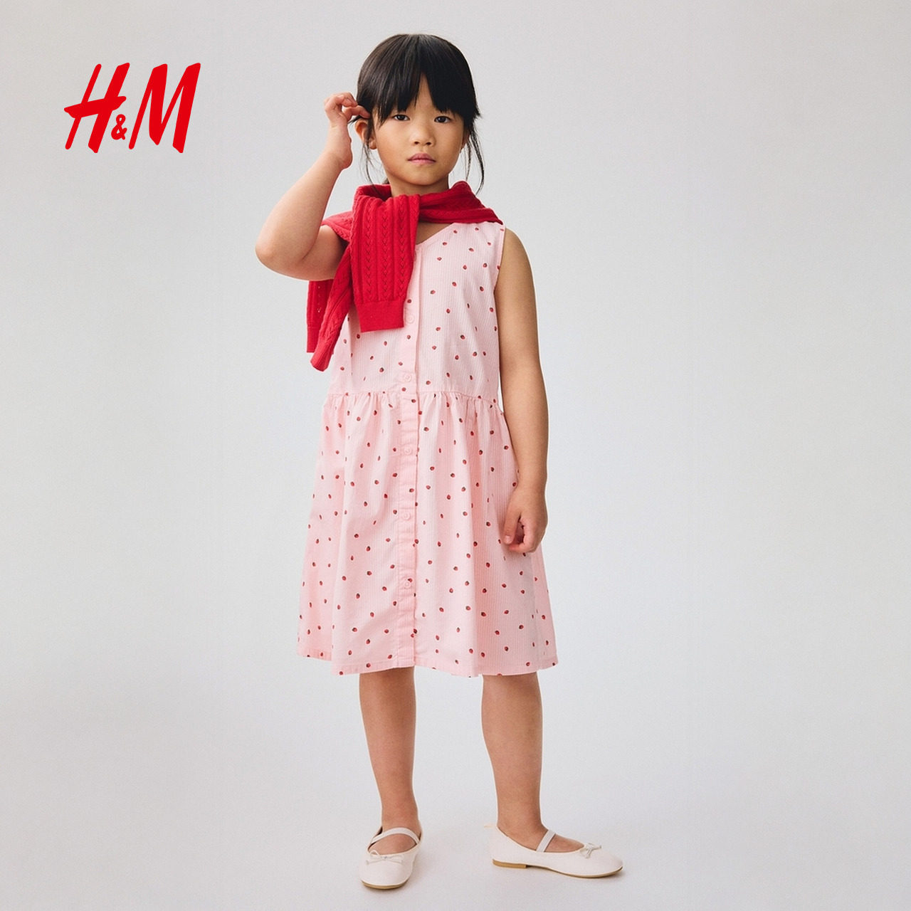 HM童装儿童女童连衣裙2026夏季新演出表演连身裙1329768图片