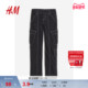 裤 机能辣妹风直筒工装 子冬季 HM女装 薄款 美式 休闲裤 1083344