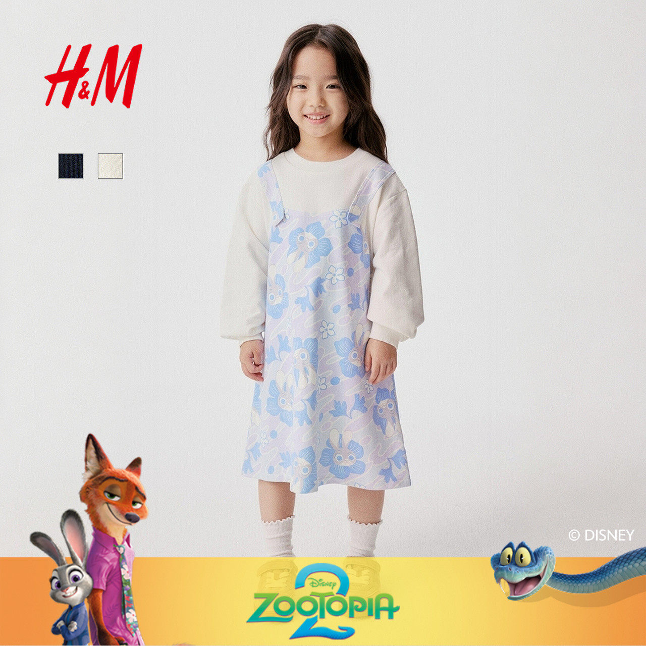 【疯狂动物城联名】HM童装儿童女童裙子朱迪兔印花公主裙1318138,童装/婴儿装/亲子装,连衣裙,淘宝优惠券,粉丝福利购,淘宝优惠卷