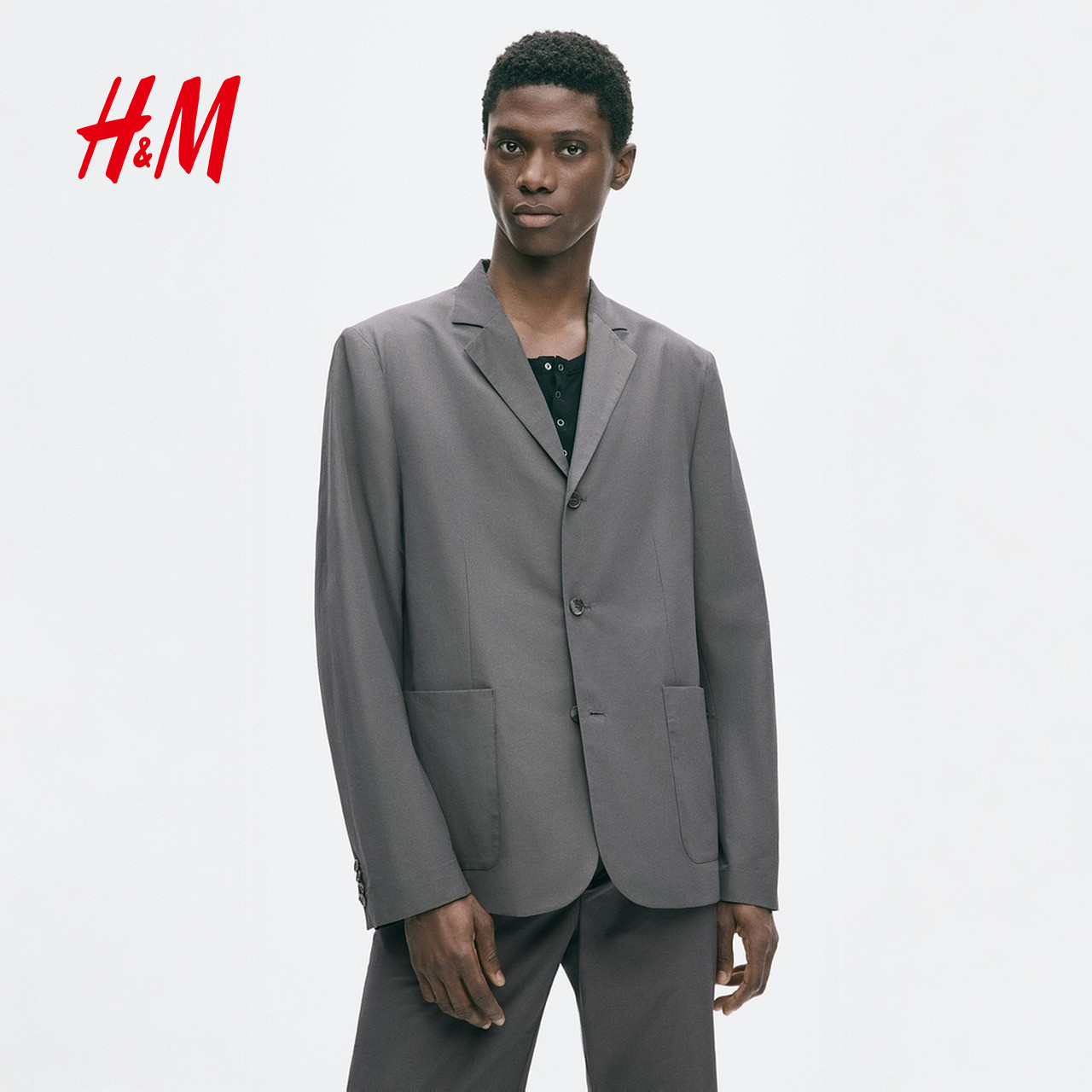 【Atelier】HM男装西服2026秋季新款休闲单排扣长袖上衣1348580