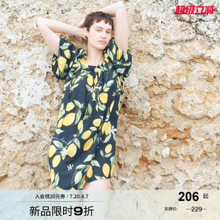 燈籠袖 裙衫 花卉連衣裙2025秋季 式 通勤連身裙1289425 新款 HM女裝