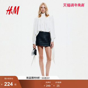 衬衫 新款 垫肩上衣1310374 25冬季 HM女装