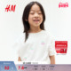 洋气亮片棉质印花短袖 HM童装 儿童女童T恤春季 圆领上衣1295489