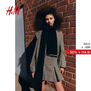 休闲潮流百褶迷你裙1238405 时尚 HM女装 冬季
