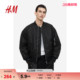 休闲服男宽松长袖 HM男装 时尚 外套春季 上衣飞行员夹克1160975 女装