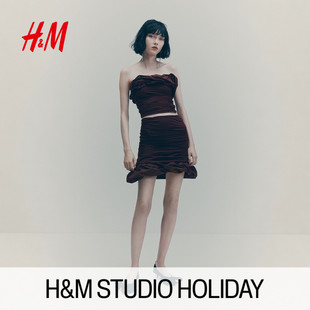 抹胸垂褶修身 STUDIO 女装 礼服上衣1309082 节日胶囊系列