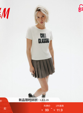 【Nirvana涅槃乐队】HM女装T恤春季新款修身圆领印花短袖1257582