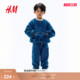 户外绗缝牛仔外套1331232 新款 HM童装 儿童男童棉袄棉服2026春季
