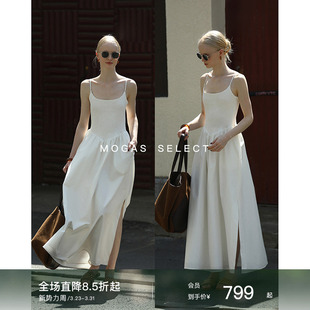 原创打揽工艺纯棉司马克法式 Mogas小黄裙 吊带连衣裙女夏 现货