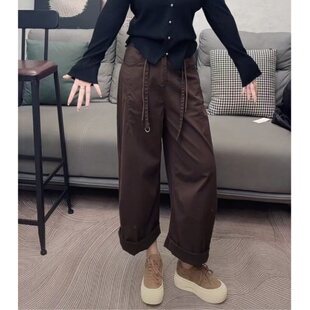 3100#2025欧货秋季新款时尚穿搭百搭弯刀牛仔裤奶奶阔腿裤