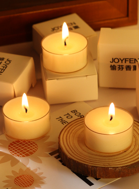 迷你小香薰蜡烛烛光晚餐道具氛围感浪漫透明玻璃茶蜡底座烛台摆件