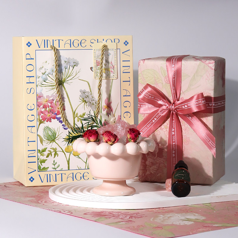 精油扩香石晶石无火香薰礼盒送女生闺蜜的生日礼物伴手礼玫瑰干花,家居饰品,香薰礼盒,淘宝优惠券,粉丝福利购,淘宝优惠卷