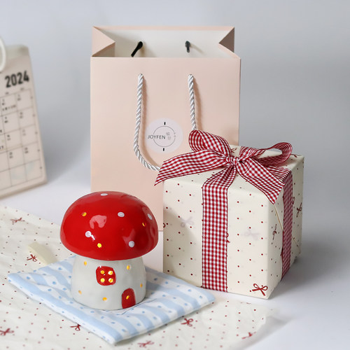 可爱陶瓷蘑菇小夜灯生日礼物女生