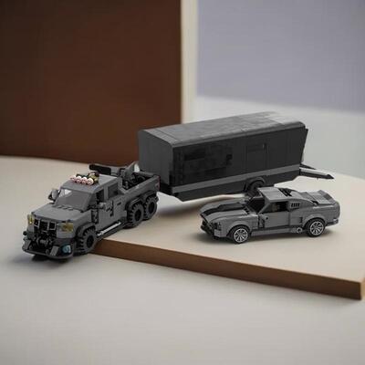 MOC-108751吉普车拖车拖挂模型