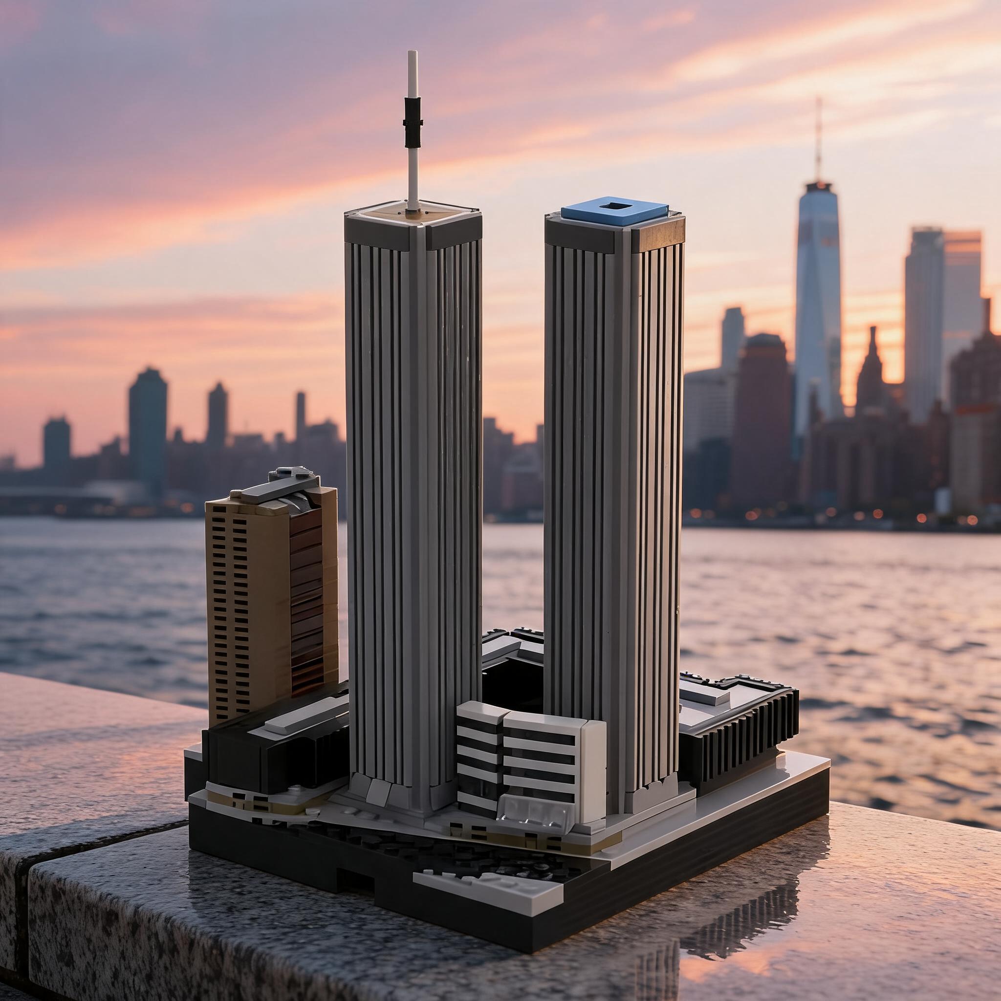 世界贸易中心建筑积木模型