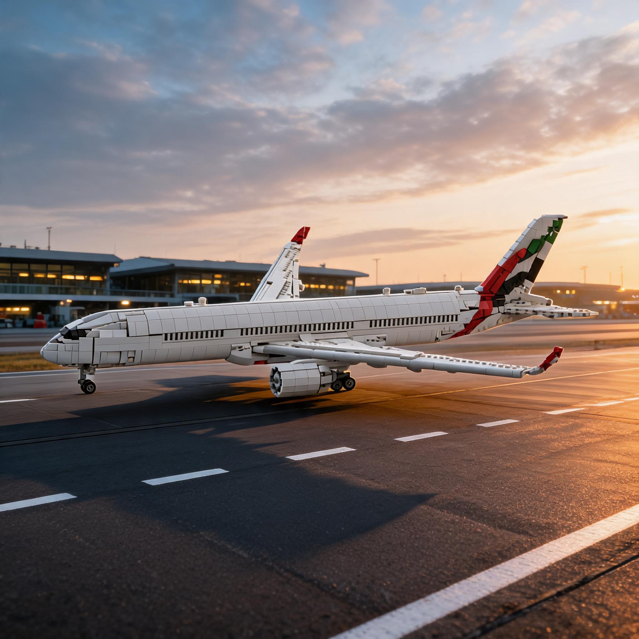 阿联酋航空A350-900客机积木模型