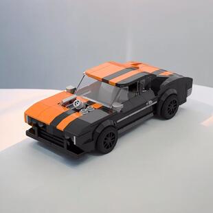 MOC-188973 1970奥兹莫比尔442赛车模型益智男孩拼插积木摆件套装
