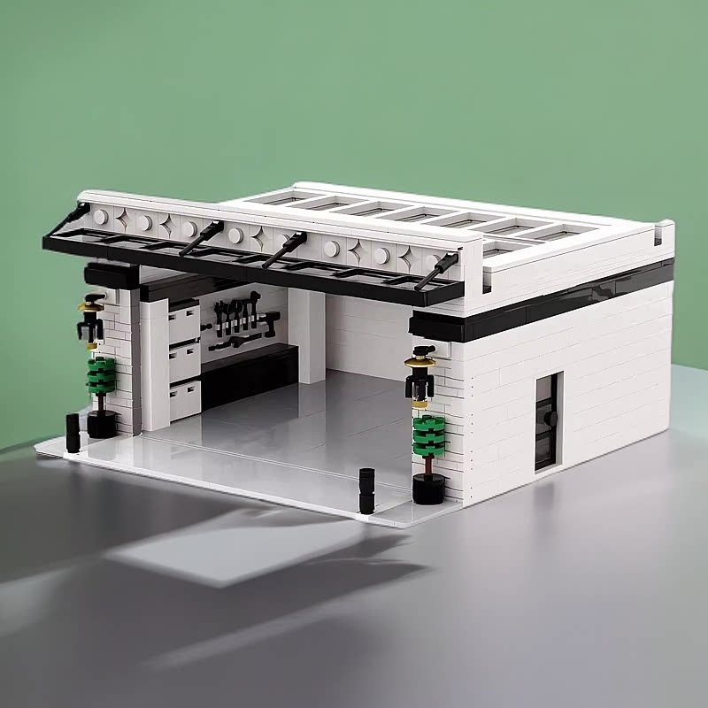MOC-128224冠军车库拼插积木