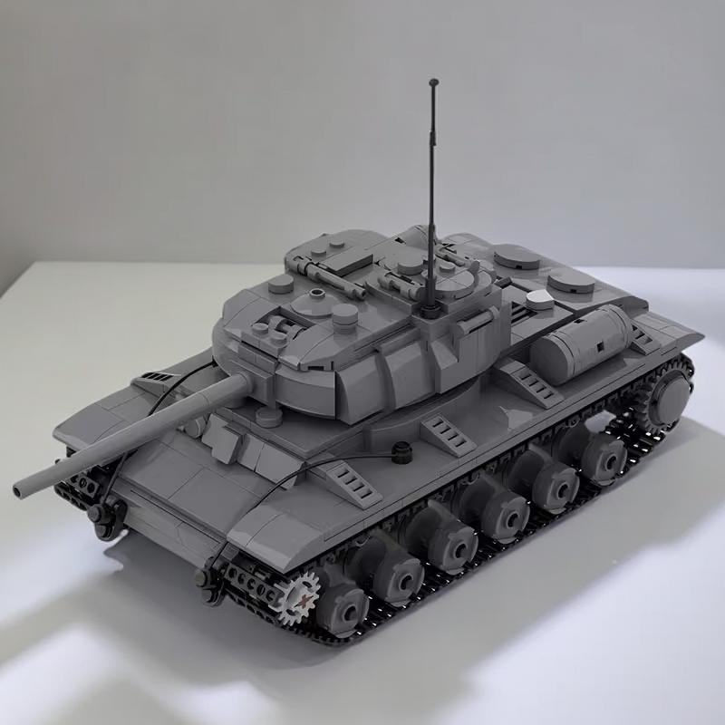 MOC军事坦克系列KV-85重型坦克拼搭积木模块男孩创意玩具摆件模型