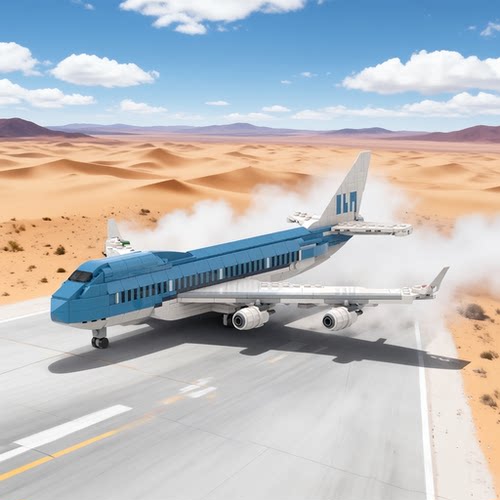 波音747-400客机积木模型