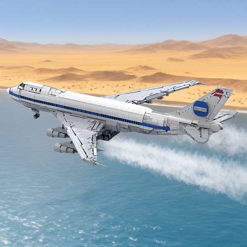 波音747-100飞机积木模型