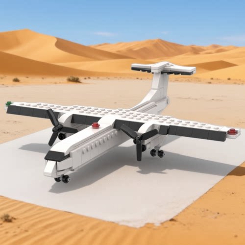 冲8-Q400波音客机拼装积木模型