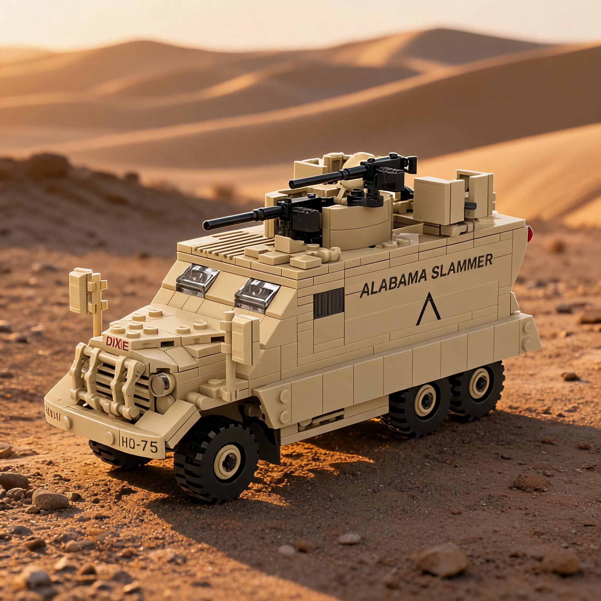 M818装甲车特种作战车积木模型