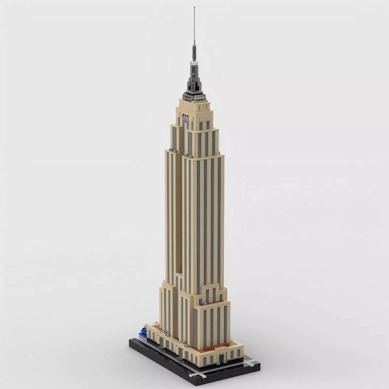 MOC-38311帝国大厦1:650比例建筑模型益智男孩拼插积木礼物套装