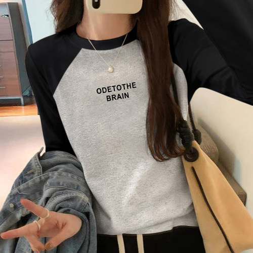 早春女装打底衫女2025新款内搭宽松设计感纯棉上衣女长袖t恤