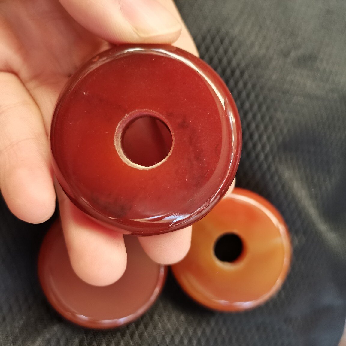 供应文玩杂项工艺品玛瑙烟具大号烟挡批发红玛瑙