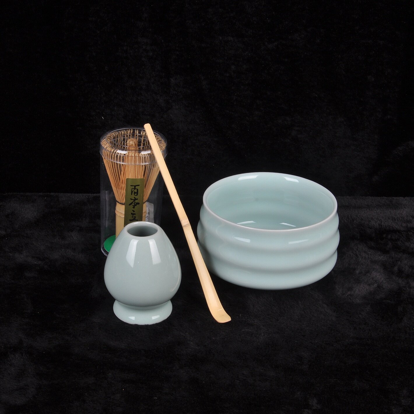 龙泉青瓷点茶套装茶筅百本立茶碗执壶茶具套装陶瓷茶道抹茶碗
