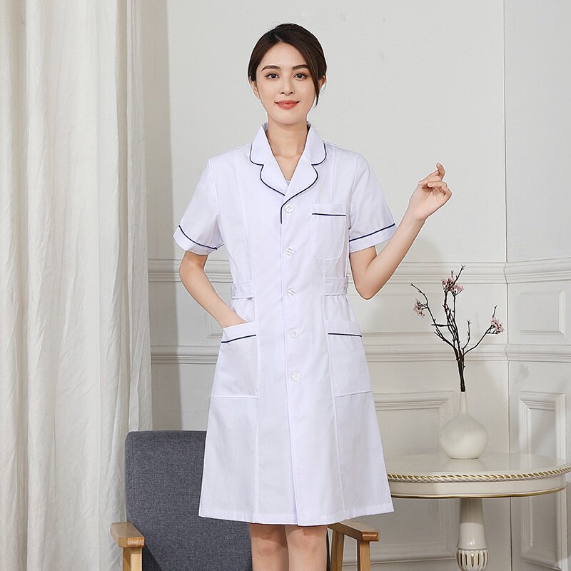 南丁格尔药店白大褂医生服短袖医院护士服美容院纹绣师工作服长袖