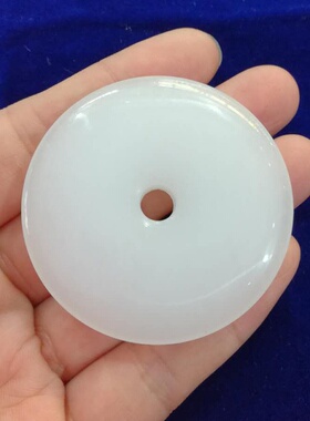 新疆阿富汗玉平安扣吊坠 玉石素面平安扣挂件diy毛衣链50mm