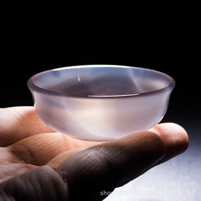 原色玛瑙茶杯个人杯品茗杯天然玉石玉髓 功夫茶具配件单杯口盅