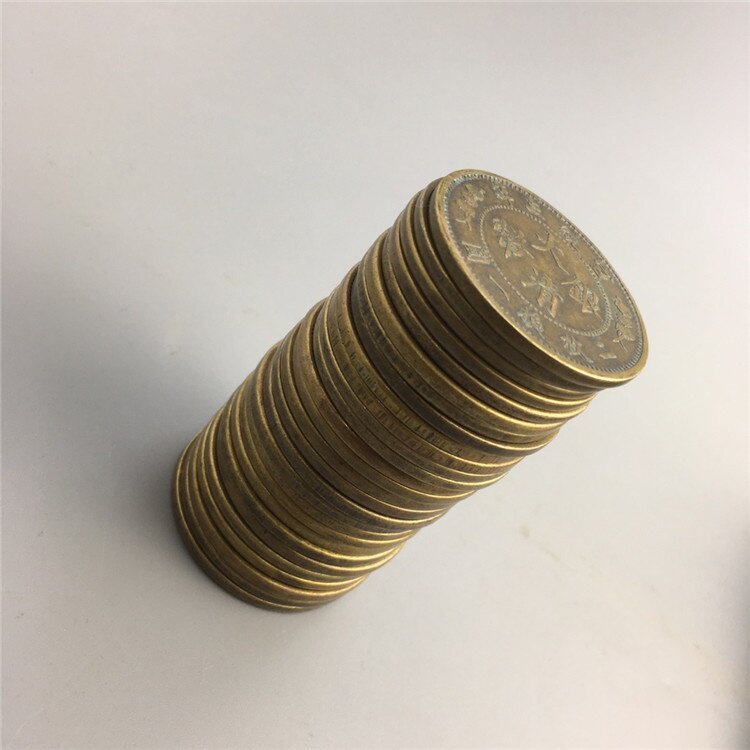 供应仿古工艺品大清铜钱黄铜铜元铜圆铜板咸丰六年仿老钱批发