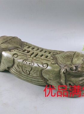 古玩杂项仿古做旧工艺品仿明清古董高古玉做旧老物件旧货虎头枕头