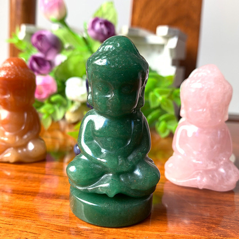 天然水晶雕刻宝宝佛如来小佛像收藏工艺品礼物玉石摆件
