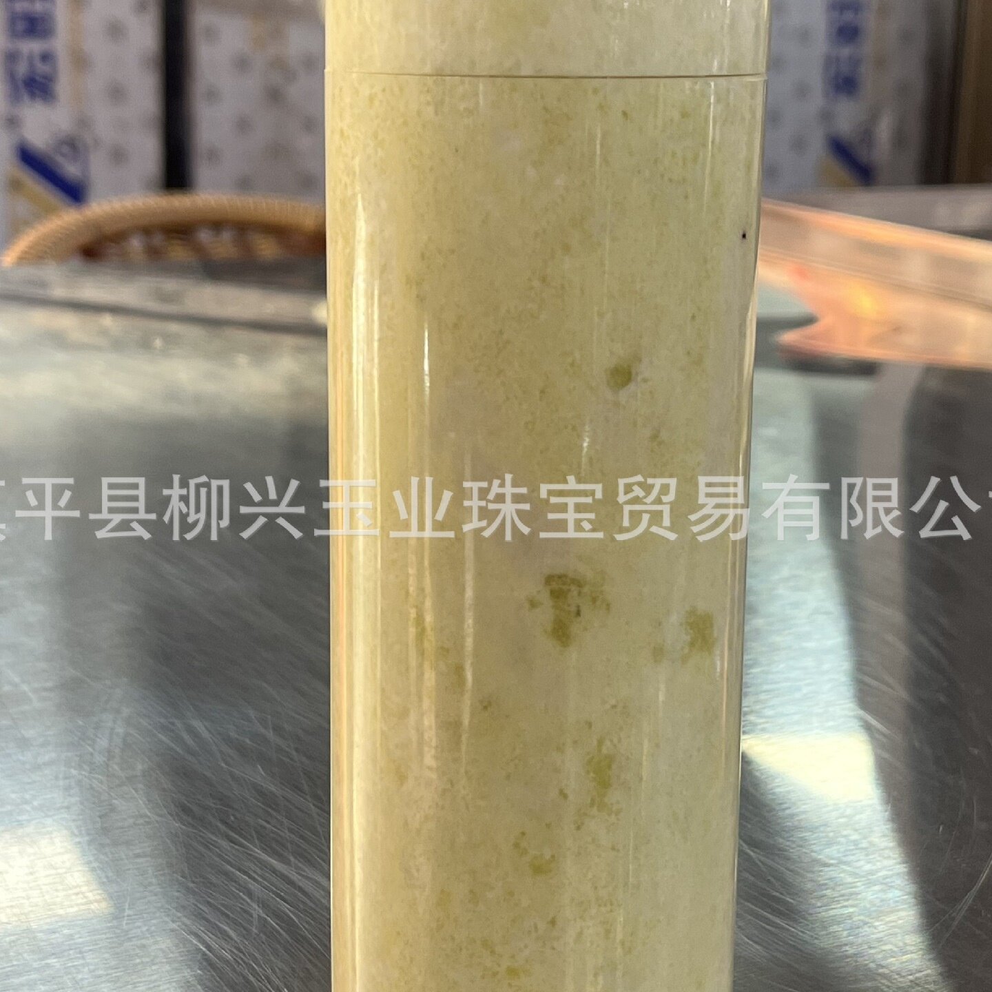 厂家直供天然蓝田玉茶杯保温杯深绿色贵州翠养生水杯飘花玉石茶杯