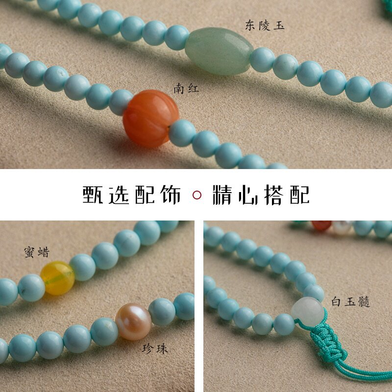天然菱镁矿项链细款秋冬毛衣链挂绳蜜蜡高端玉石翡翠吊坠链长款