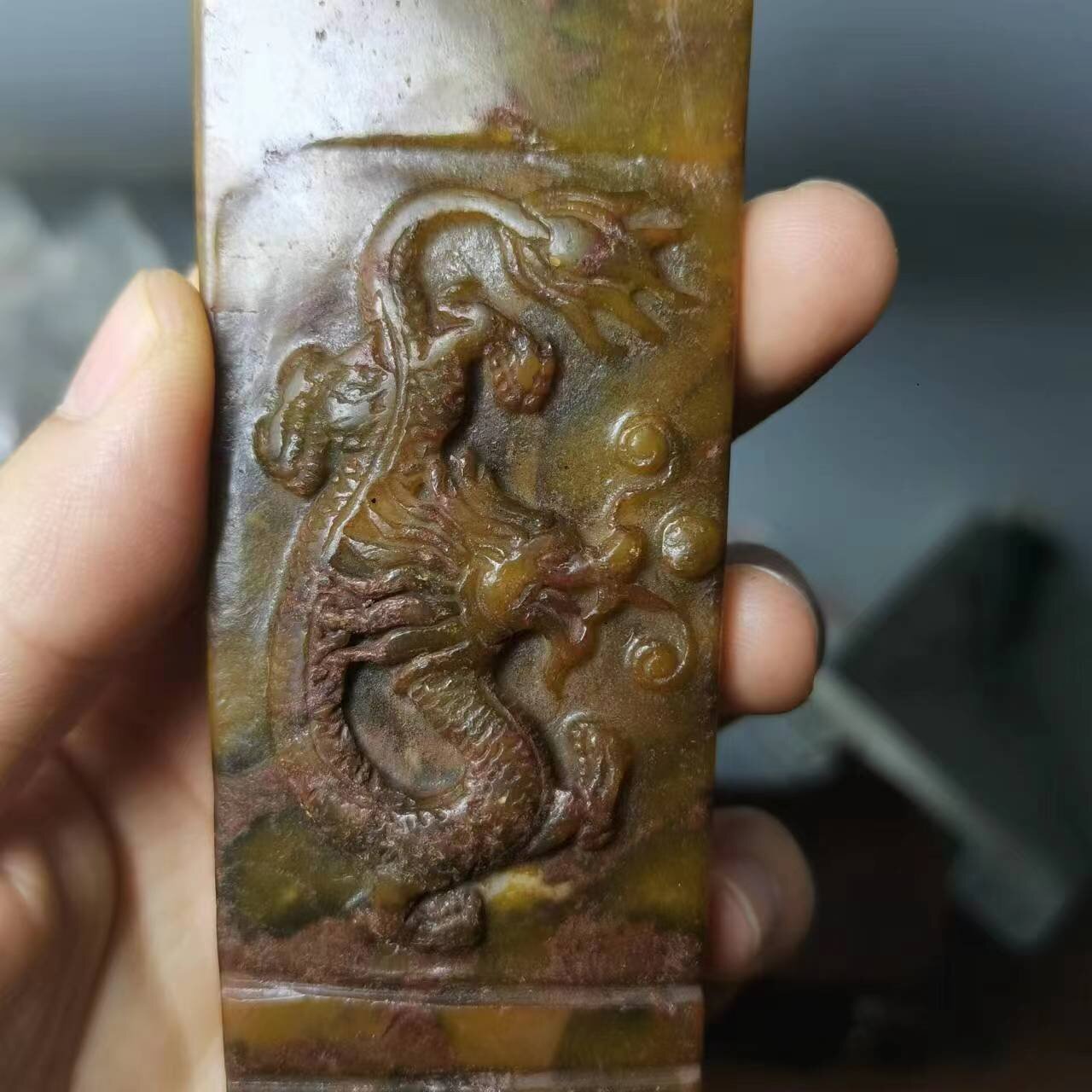 供应古玩杂项仿古做旧工艺品岫玉摆件玉牌批发