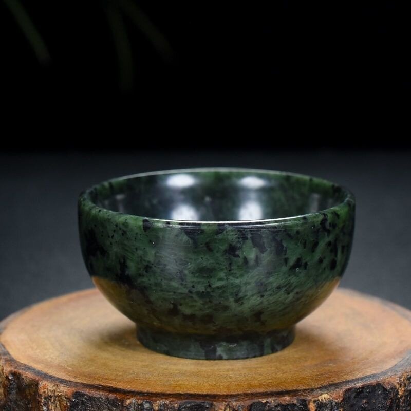 天然藏玉药石小玉碗水杯强磁玉石功夫茶杯玉器酒杯礼品
