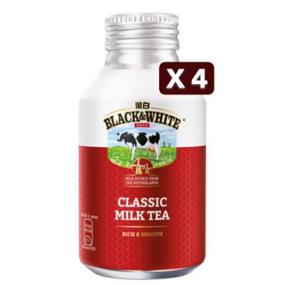 黑白 浓滑经典港式奶茶260mlx4黑白淡奶特色奶味香醇口感细腻如丝