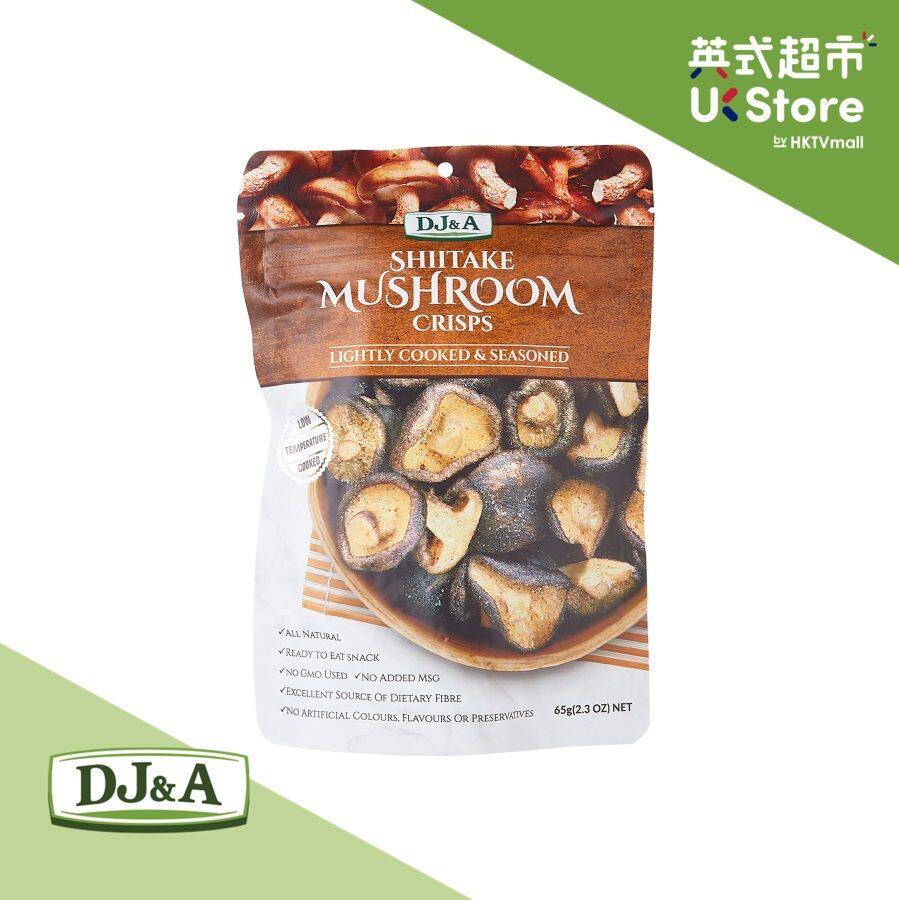 DJ&A 皇牌香菇脆脆原味休闲零食香菇脆片65g无添加轻烹饪蔬菜干版