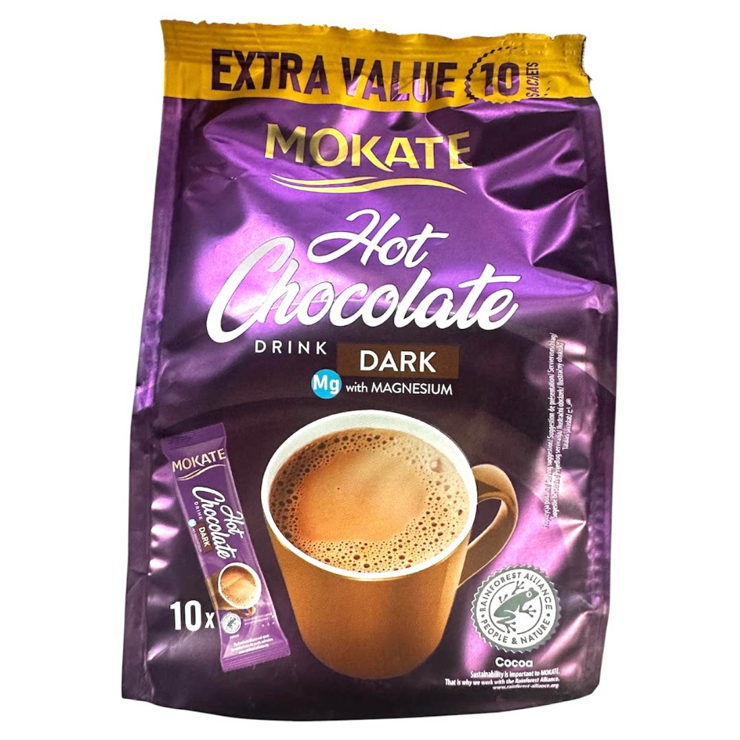 Mokate 即溶黑朱古力冲剂饮品180克办公室速溶冲泡巧克力可可饮料
