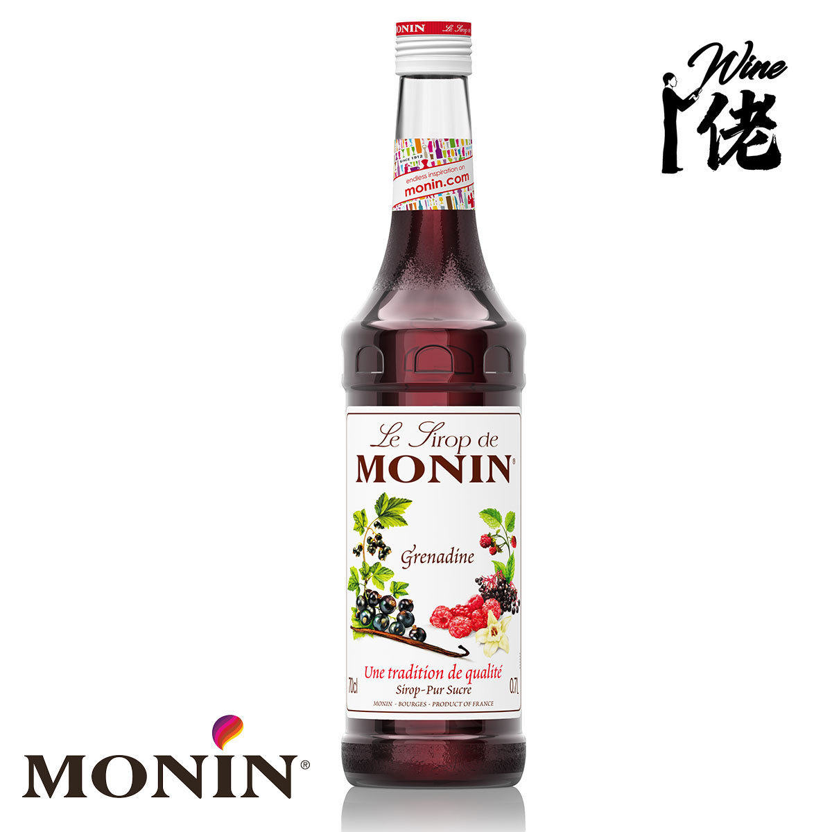 香港进口MONIN莫林 石榴糖浆烘焙原料调味糖浆水果味纯正浓缩瓶装
