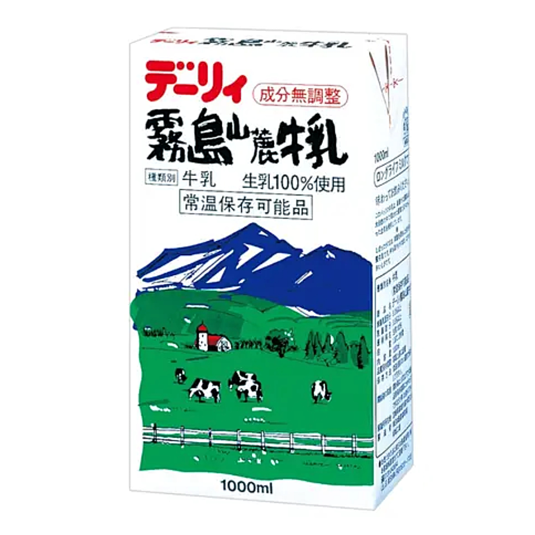 进口北海道乳业大盒装北海道乳业日本雾岛山麓牛乳1000ml生乳100%
