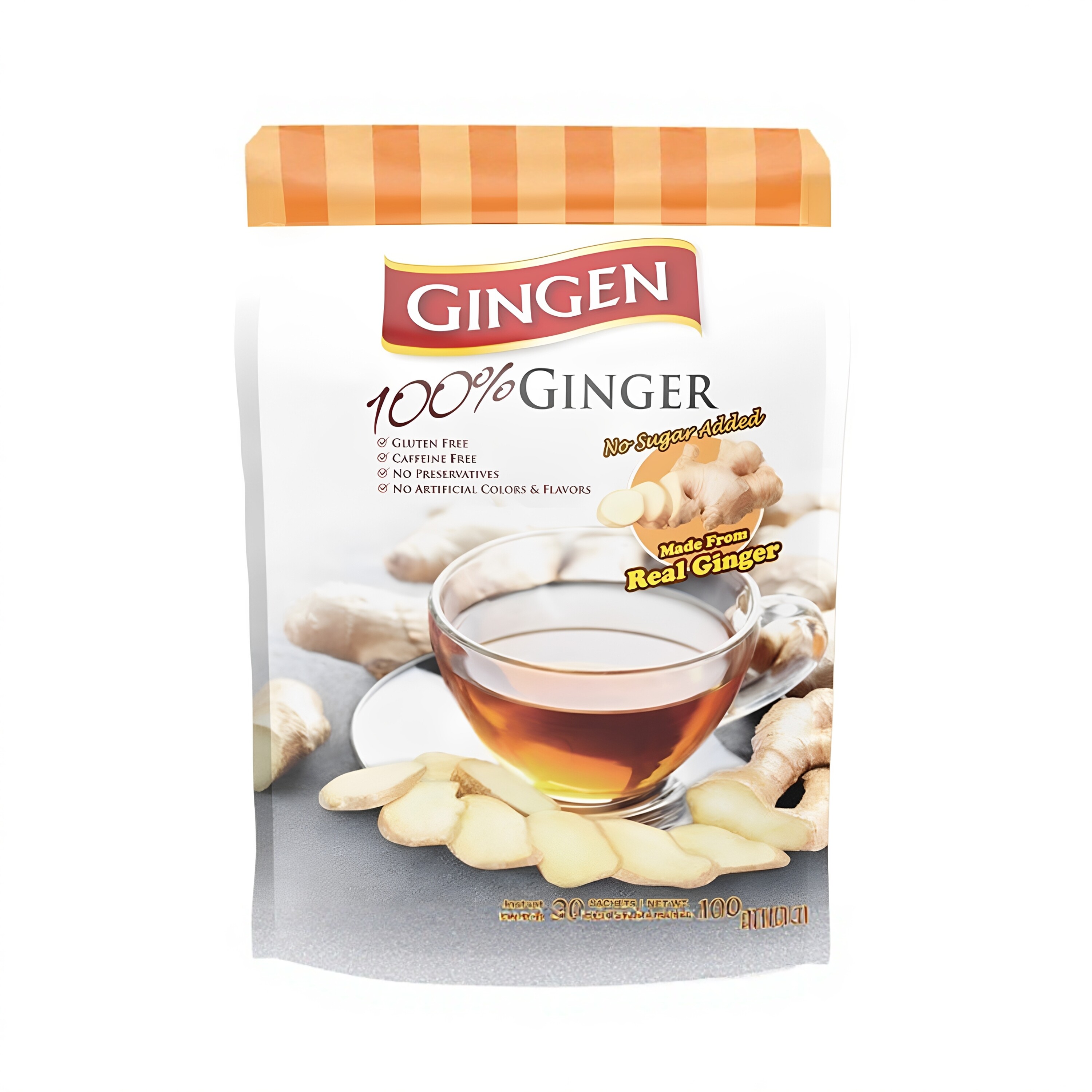 GINGEN 真精无糖姜茶5克x20条100%纯天然无添加早茶暖胃养身养生