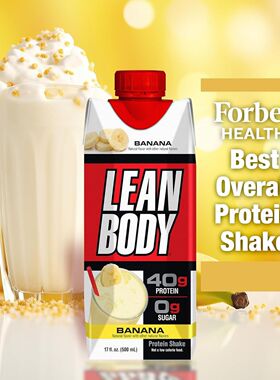 进口LABRADA Lean Body 蛋白饮品香蕉味40克高蛋白质零糖500mlX12